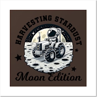 Harvesting Stardust - Funny Astronaut Traktor (Light) Posters and Art